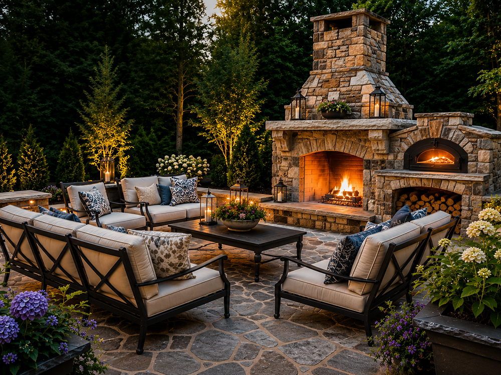 Outdoor Fireplace Stone Delivery Northern VA DC